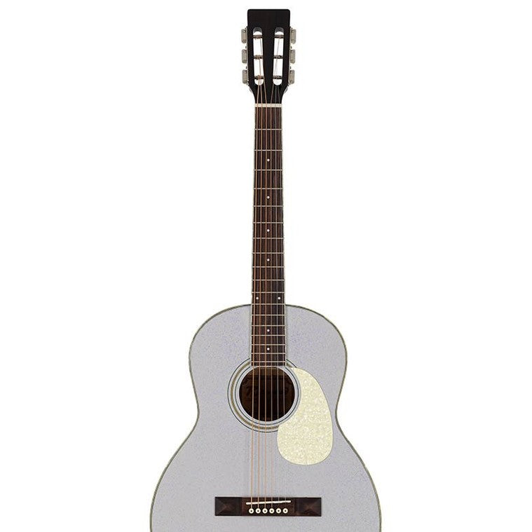 Richwood HSP-55-GS Heritage Series parlor akoestische westerngitaar zilver metallic