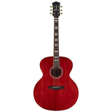 Richwood HSJS-42-TRD Heritage Series jumbo akoestische western gitaar rood