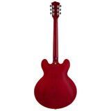 SX SEL6/TRD archtop gitaar – 2 humbuckers, esdoorn body, Transparent Red + gigbag