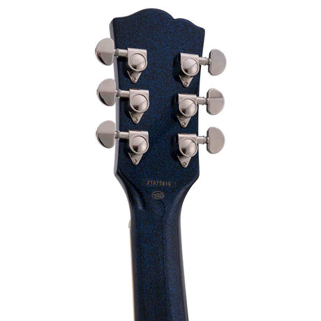 SX SEL6/GBU archtop gitaar – 2 humbuckers, esdoorn body, Glitter Blue + gigbag