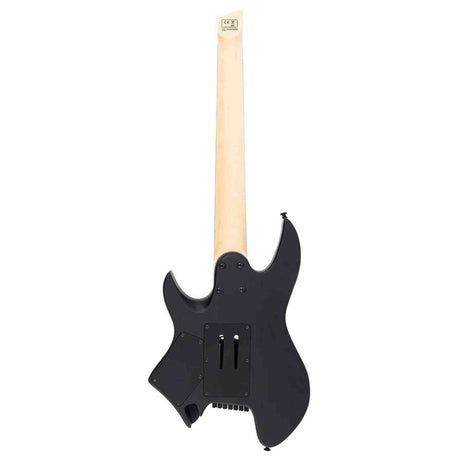 Sire X6H7/BKS elektrische gitaar – 7-snarig headless model, mahonie met maple top, Black Satin, HH-configuratie, stainless frets, met gigbag