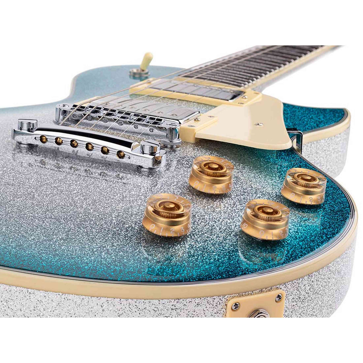 Sire L7N/SBS elektrische gitaar – L-Style, mahonie met maple top, Skyburst Sparkle, HH-configuratie, stainless frets, locking tuners