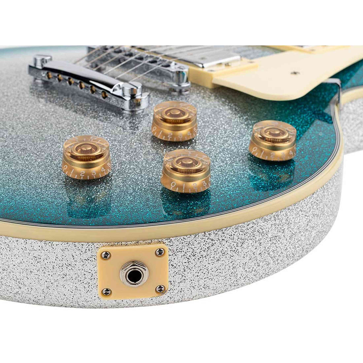 Sire L7N/SBS elektrische gitaar – L-Style, mahonie met maple top, Skyburst Sparkle, HH-configuratie, stainless frets, locking tuners