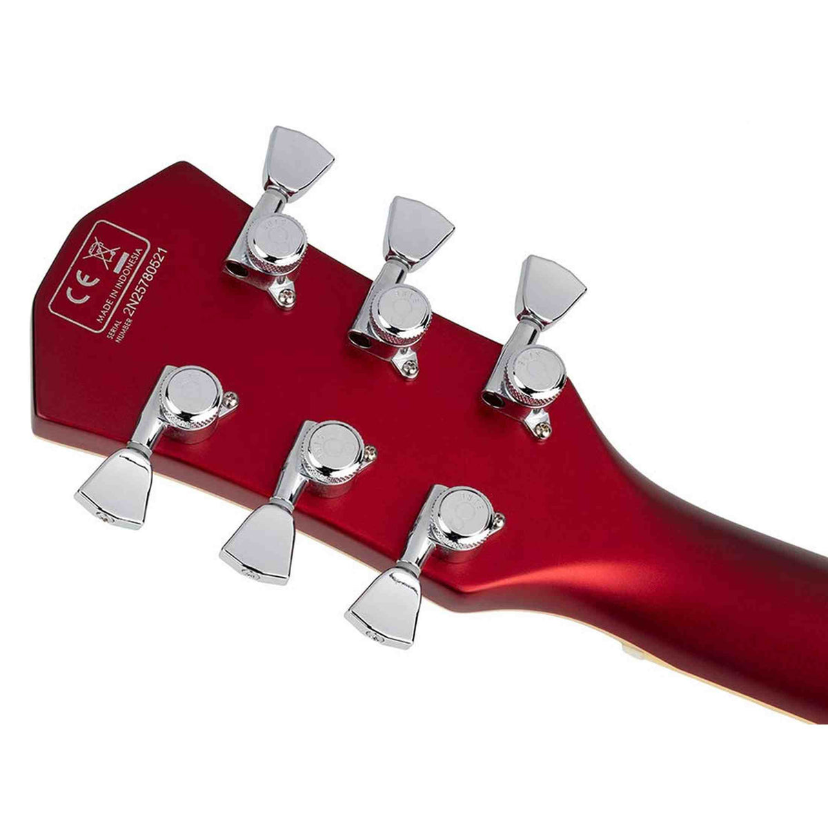 Sire L7VN/CAR elektrische gitaar – L-Style, mahonie met maple top, Candy Apple Red, P90 pickups, stainless frets, locking tuners
