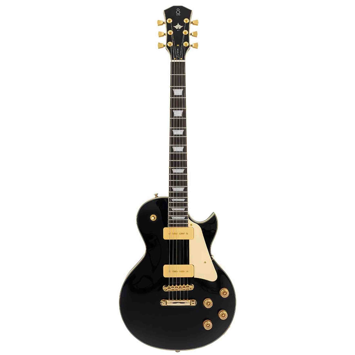 Sire L7VN/BK elektrische gitaar – L-Style, mahonie met maple top, Zwart, P90 pickups, stainless frets, locking tuners