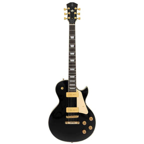 Sire L7VN/BK elektrische gitaar – L-Style, mahonie met maple top, Zwart, P90 pickups, stainless frets, locking tuners