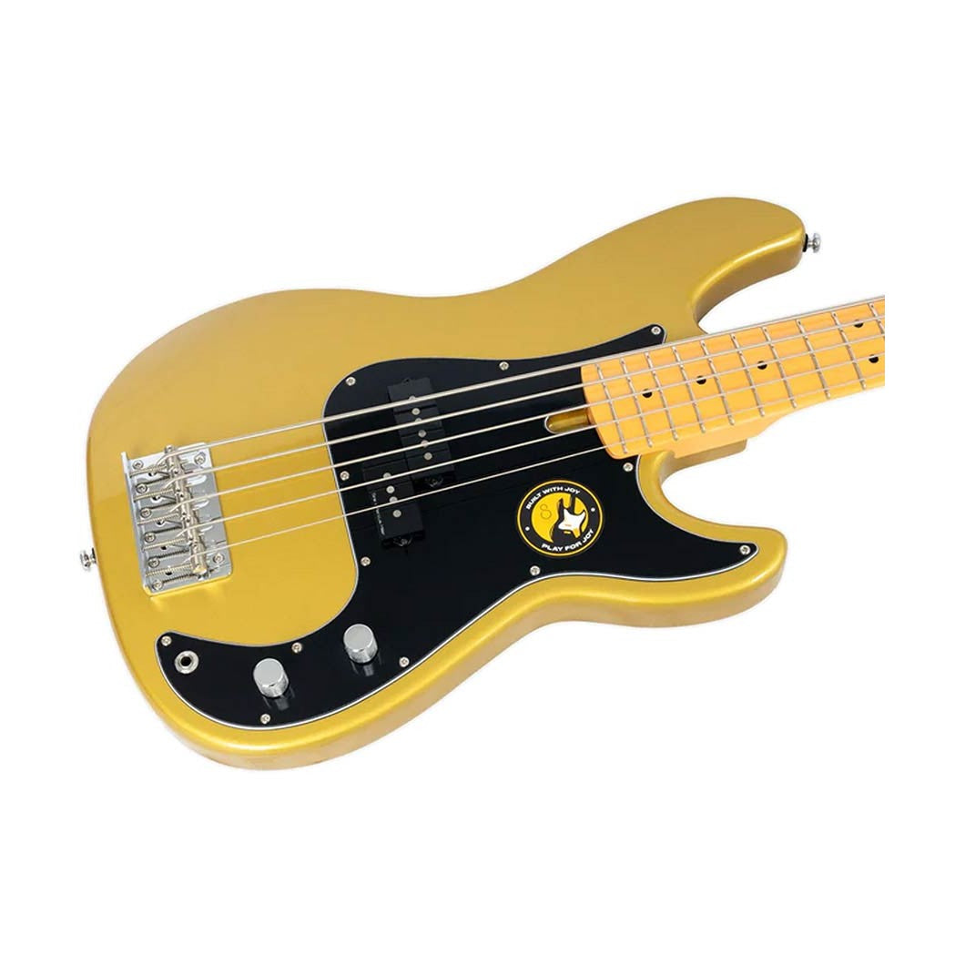 Sire P5 A5/MGO Marcus Miller basgitaar 5-snarige passieve P-stijl bas in Metallic Gold