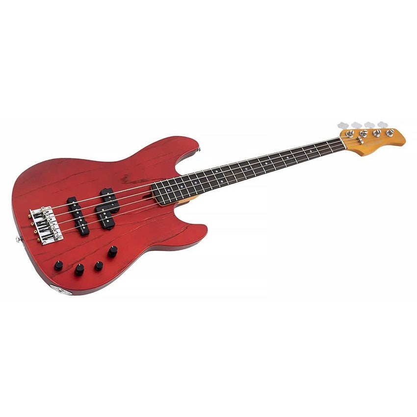 Sire P6 4/CAR Marcus Miller 4-snarige actieve basgitaar Candy Apple Red