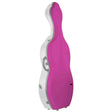 BAM BONB1003XLVTW Bonbon cellokoffer 4/4 wit met fuchsia paarse bovenkant 4 kg