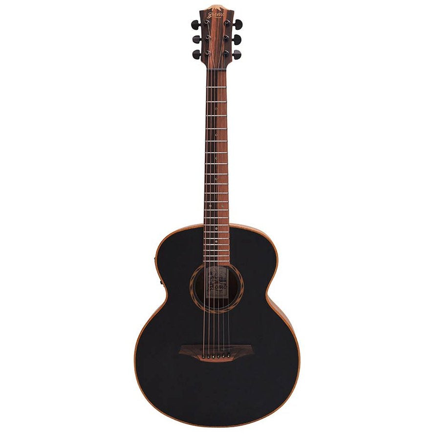 Bromo BAT8ME/BK Tahoma Series Mini Jumbo walnoot akoestische western gitaar