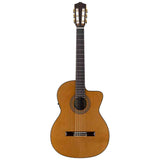 Salvador Cortez CC-6048CE klassieke gitaar massief ceder bovenblad, 48mm hals, Fishman Presys I