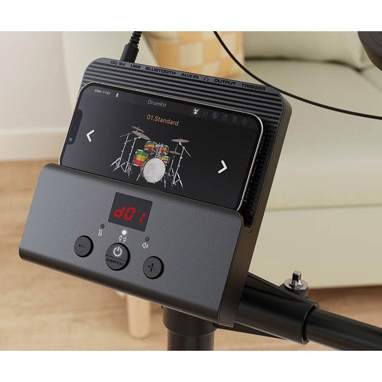 NUX DM-110 Elektronisch Drumstel met Mesh Vellen en Mobiele app