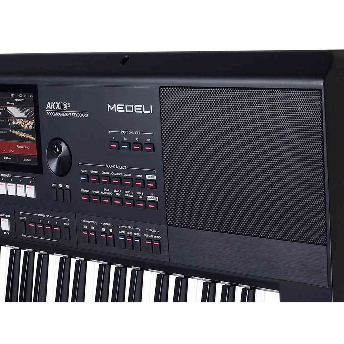 Medeli AKX10S Set – Workstation keyboard met 61 toetsen, 7” touchscreen, 4-way speakers, pedaal, standaard en kruk