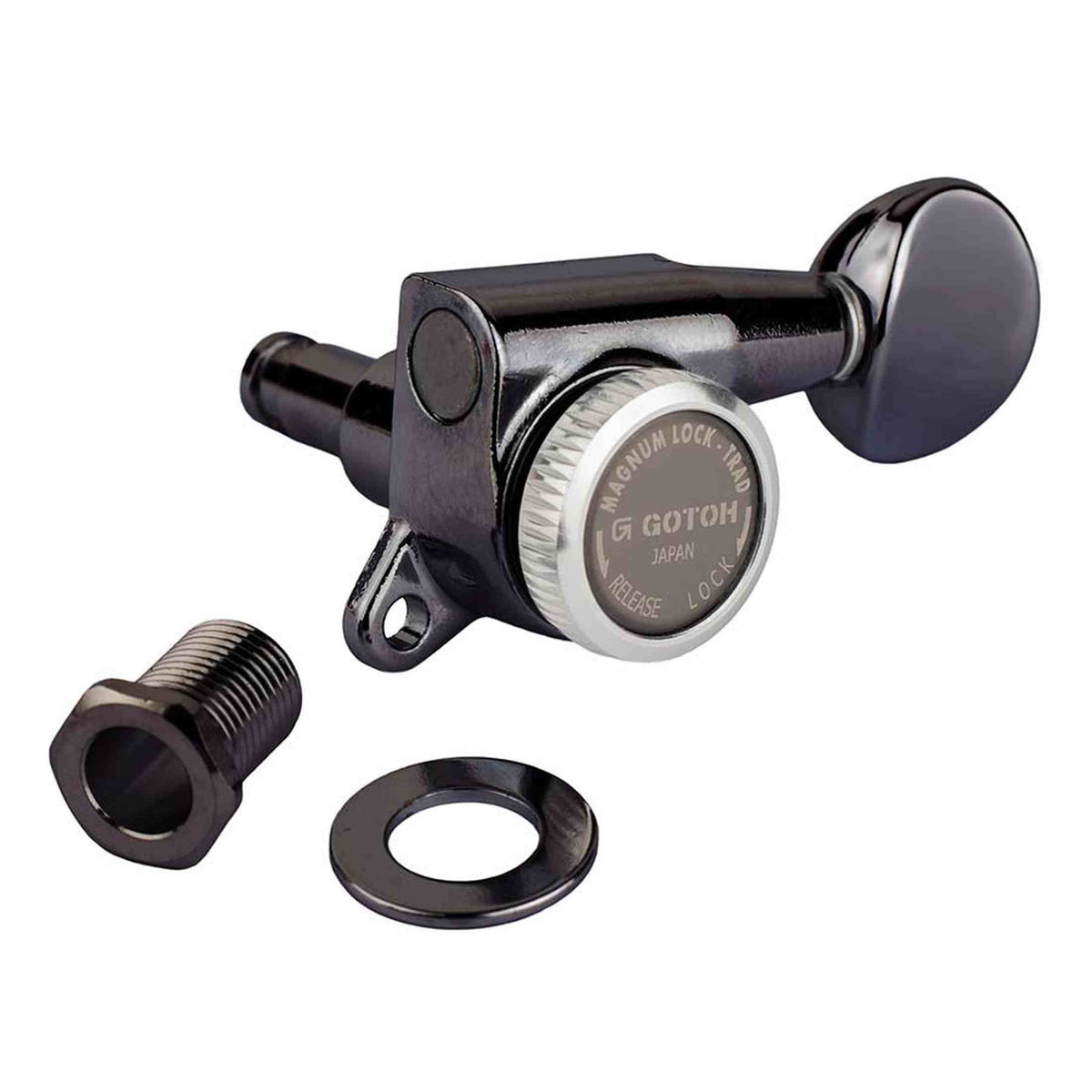 Gotoh GTH15344 SG381 stemmechanieken (posts 3xL 3xXL) met Magnum Lock Trad and 05 knoppen, 6R, cosmo zwart