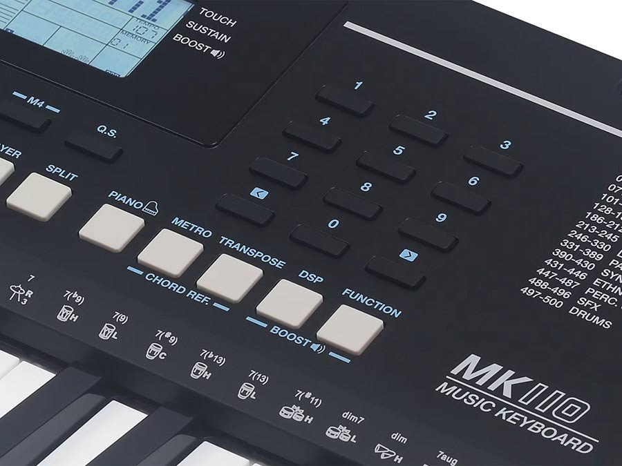Medeli MK110 Keyboard Set met Standaard, Bank en Hoofdtelefoon 61 Toetsen Aanslaggevoelig