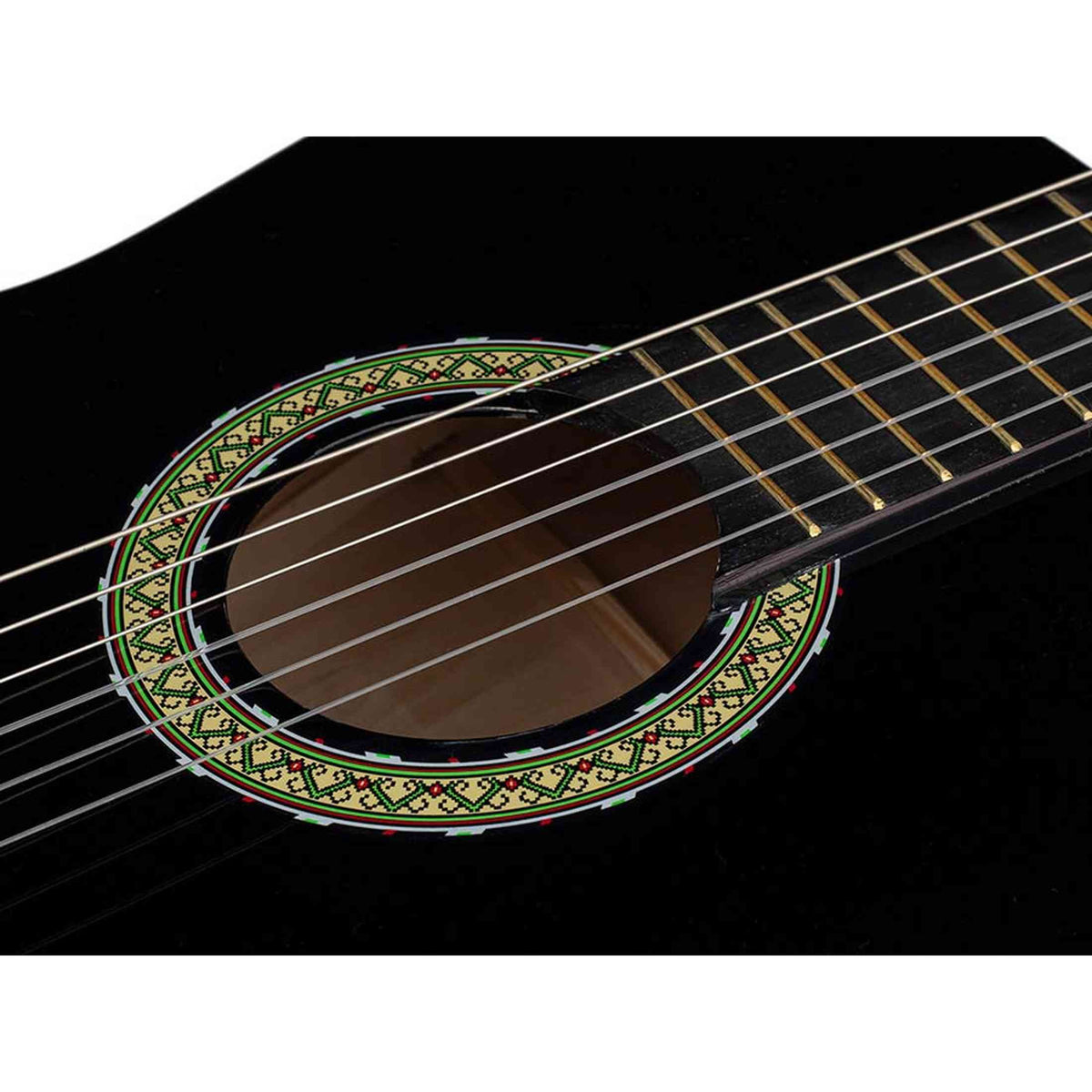 A. Martinez MTC-080/B 4/4 klassieke gitaar zwart met verstelbare truss rod