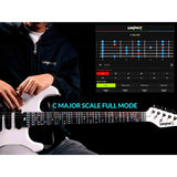 Litejam RGB24/BK elektrische gitaar – 24 frets, 144 RGB LED’s, HSH-configuratie, met gigbag, zwart