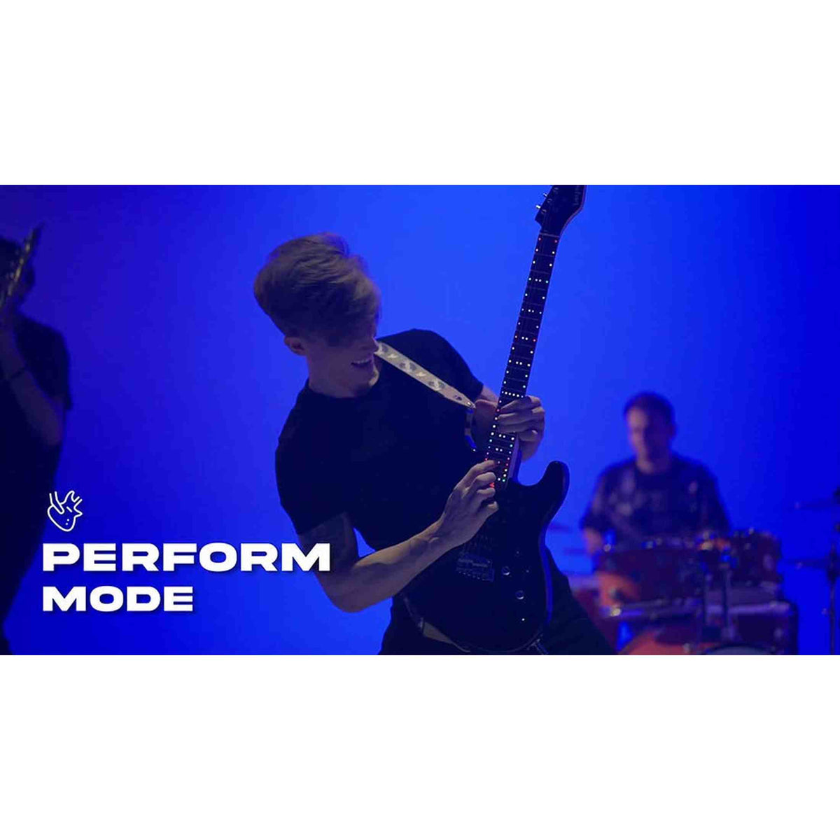 Litejam RGB24/BK elektrische gitaar – 24 frets, 144 RGB LED’s, HSH-configuratie, met gigbag, zwart
