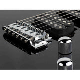 Litejam RGB24/BK elektrische gitaar – 24 frets, 144 RGB LED’s, HSH-configuratie, met gigbag, zwart