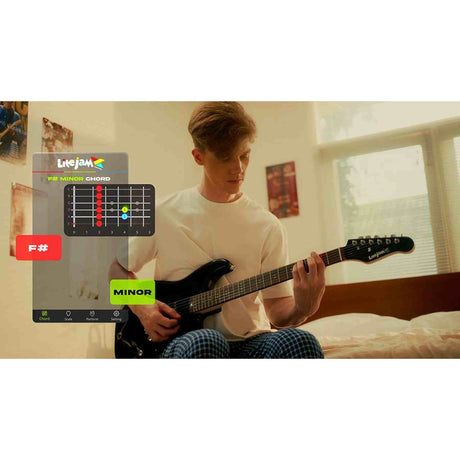 Litejam RGB24/WH Smart Learning Elektrische Gitaar Set White 24 frets HSH RGB LED