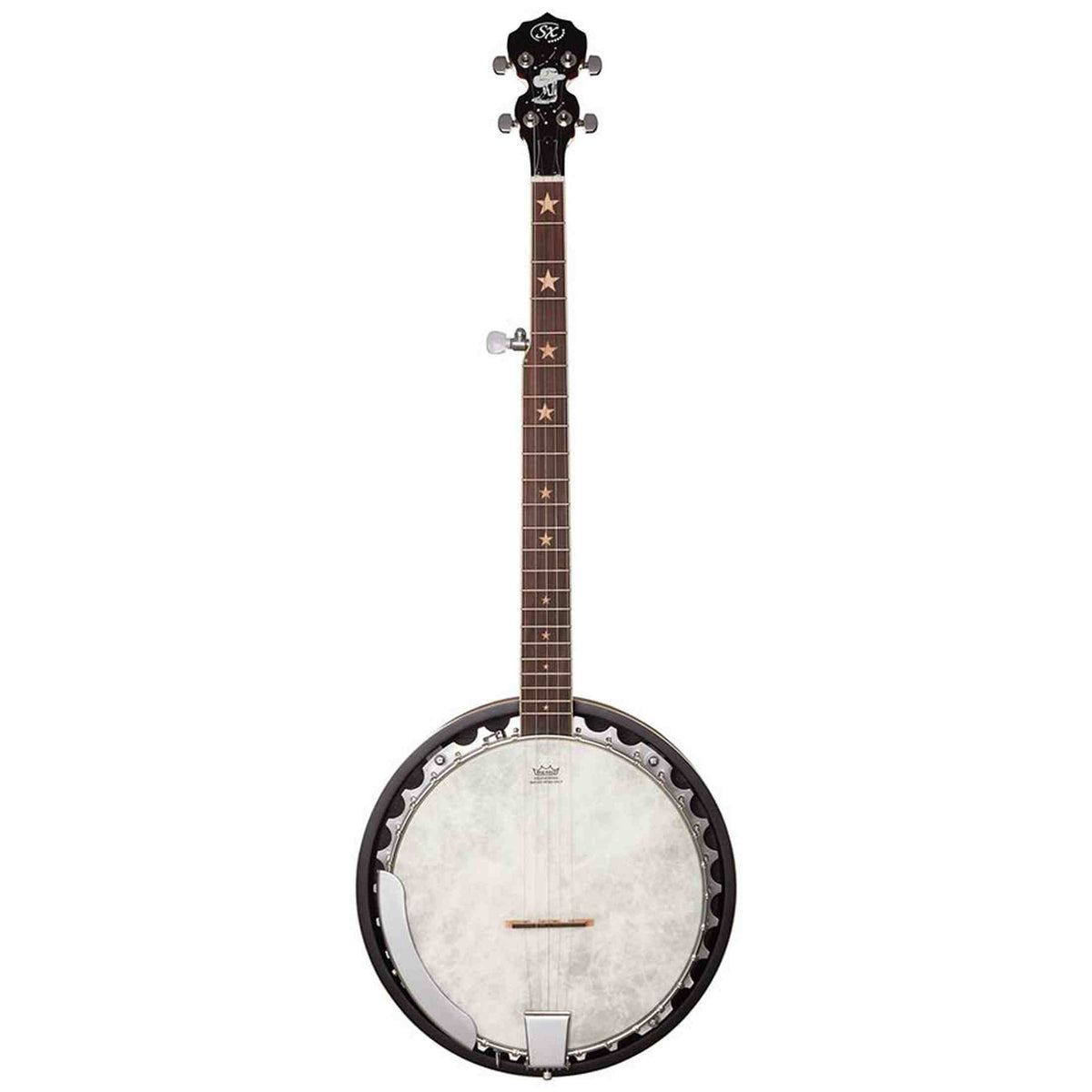 SX BJ565 5-Snarige Bluegrass Banjo 11 Inch Aluminium Rim met Remo Fiberskyn Vel en Gigbag