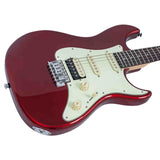 Sire S1/CAR elektrische gitaar S-style Candy Apple Red met mahonie body en rosewood toets
