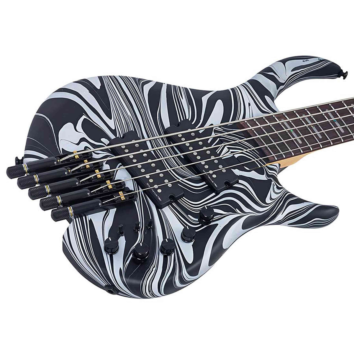 Sire M6H 5/BKSW Marcus Miller M6 Headless 5-String Active Basgitaar Black Swirl