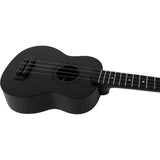 Flight NUS310 BLACKBIRD Soprano Ukulele met African Sapele Body, Zwarte Flight Snaren en Celtic Lasergravure