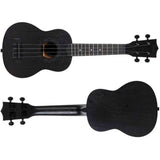 Flight NUS310 BLACKBIRD Soprano Ukulele met African Sapele Body, Zwarte Flight Snaren en Celtic Lasergravure