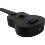 Flight NUS310 BLACKBIRD Soprano Ukulele met African Sapele Body, Zwarte Flight Snaren en Celtic Lasergravure