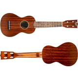 Flight MUS-2 Solid Mahogany Soprano Ukulele met Solid Mahogany Body, Gotoh Friction Tuners en Aquila Super Nylgut Snaren