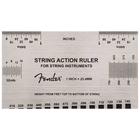 Fender 0990654050 String Action Gauge RVS Inch en mm Meetgereedschap