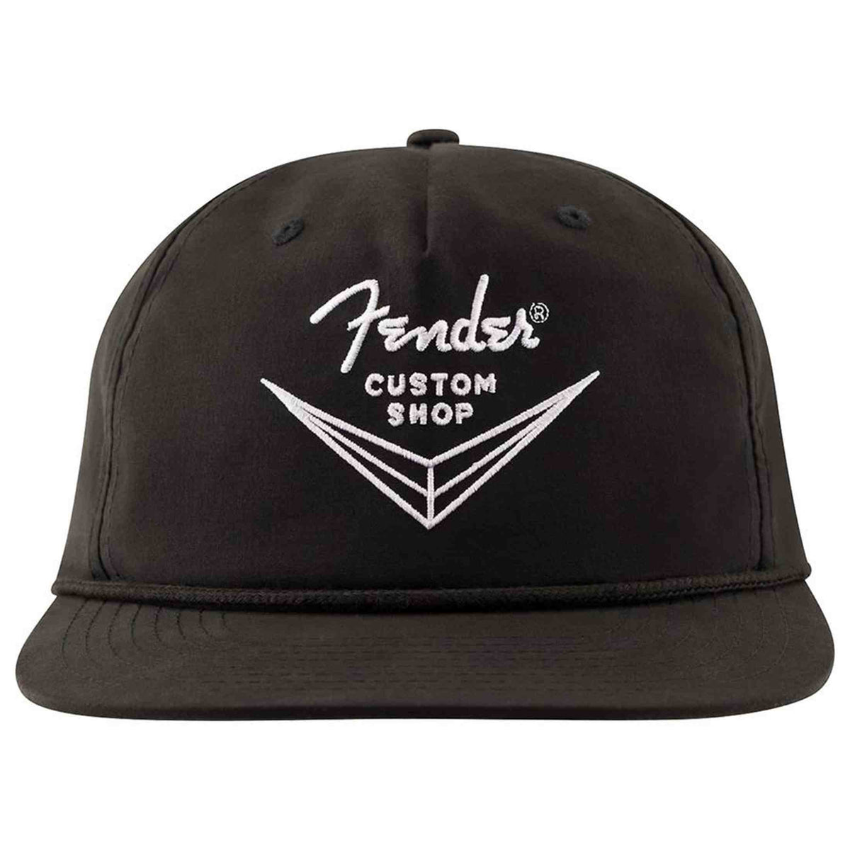 Fender 9122421212 Custom Shop Pet Zwart Nylon Katoen Flat Bill