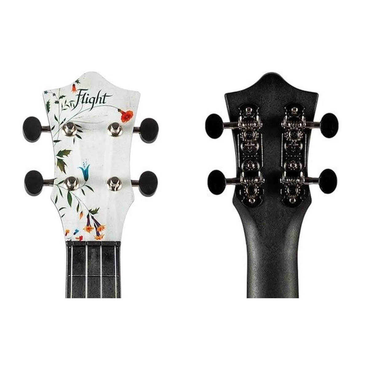 Flight UTS-40 FLOWER Ultra Travel Soprano Ukulele met Polycarbonate Body en Fluorocarbon Snaren