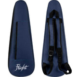 Flight Iris Baritone BK Ukulele met Solid Spruce Top, Mahogany Body en Zwarte Afwerking