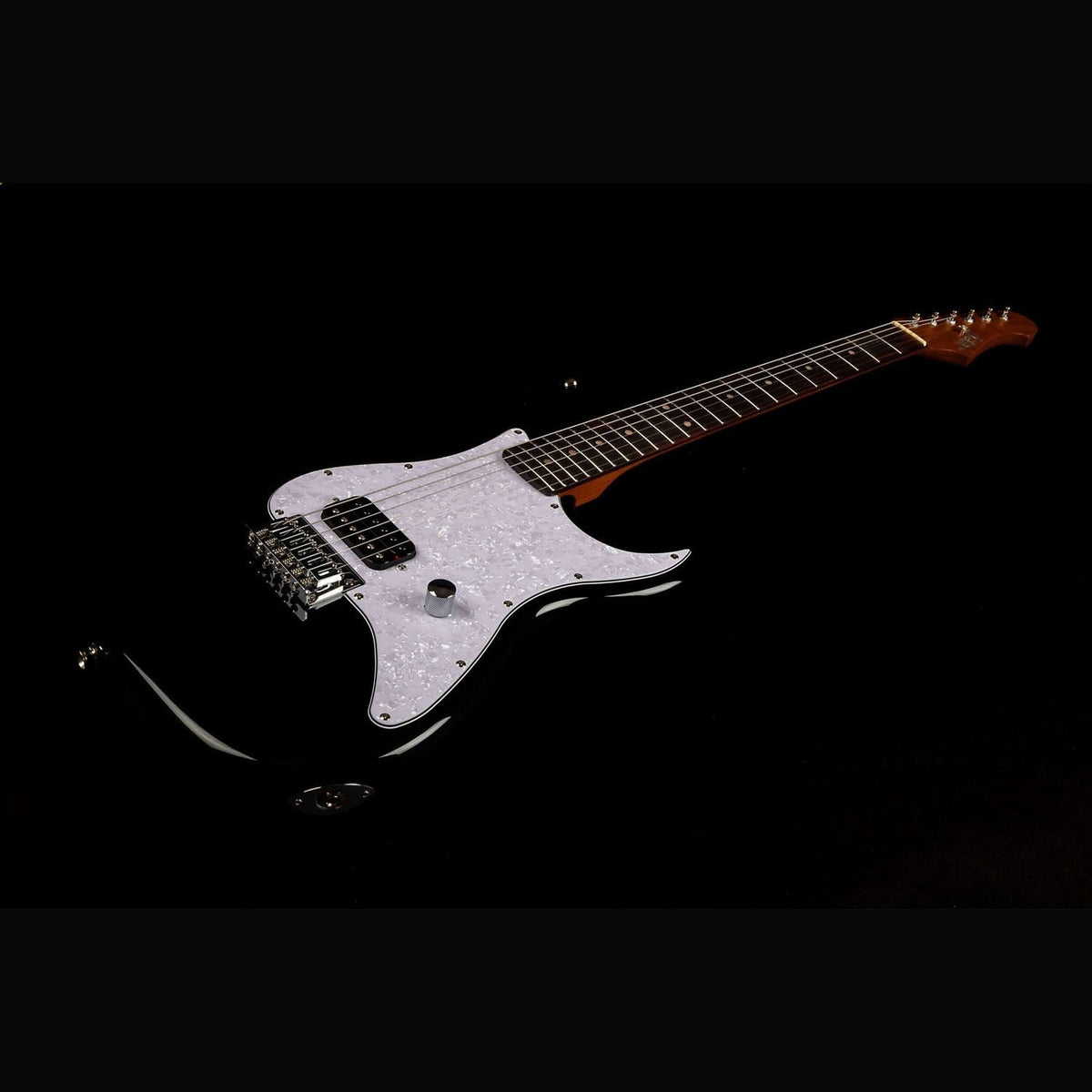 JET JS-400 HT BK S-style Elektrische Gitaar Humbucker Hardtail Rosewood Toets Zwart