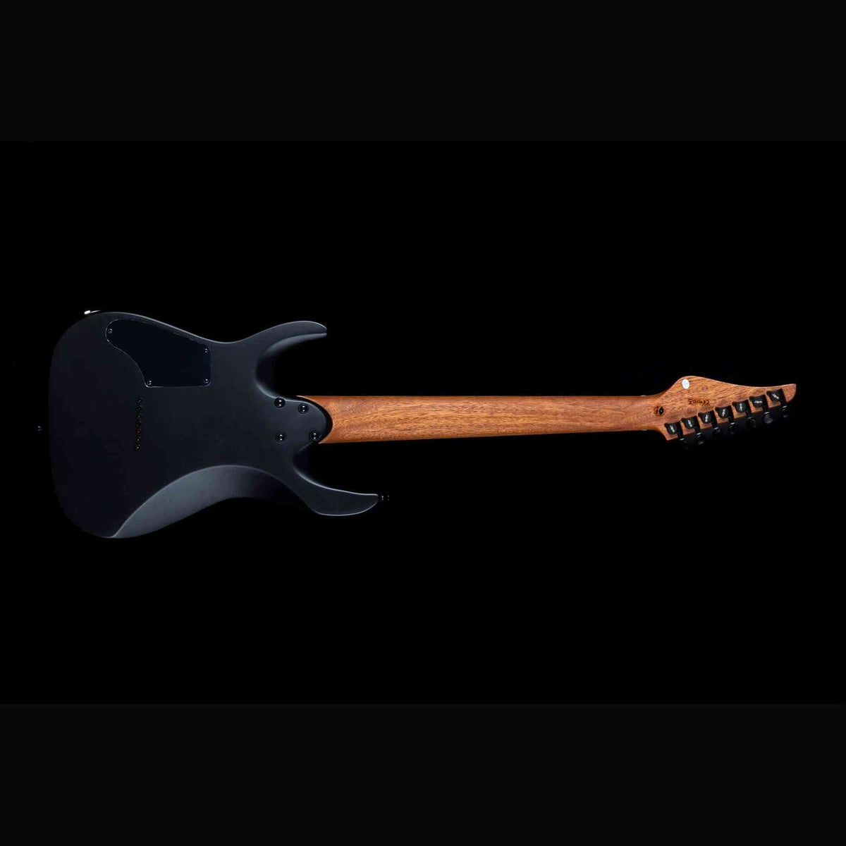 JET JS-507 BK Stygian 7-snarige S-style Elektrische Gitaar HH Vaste Brug Rosewood Toets Satijn Zwart