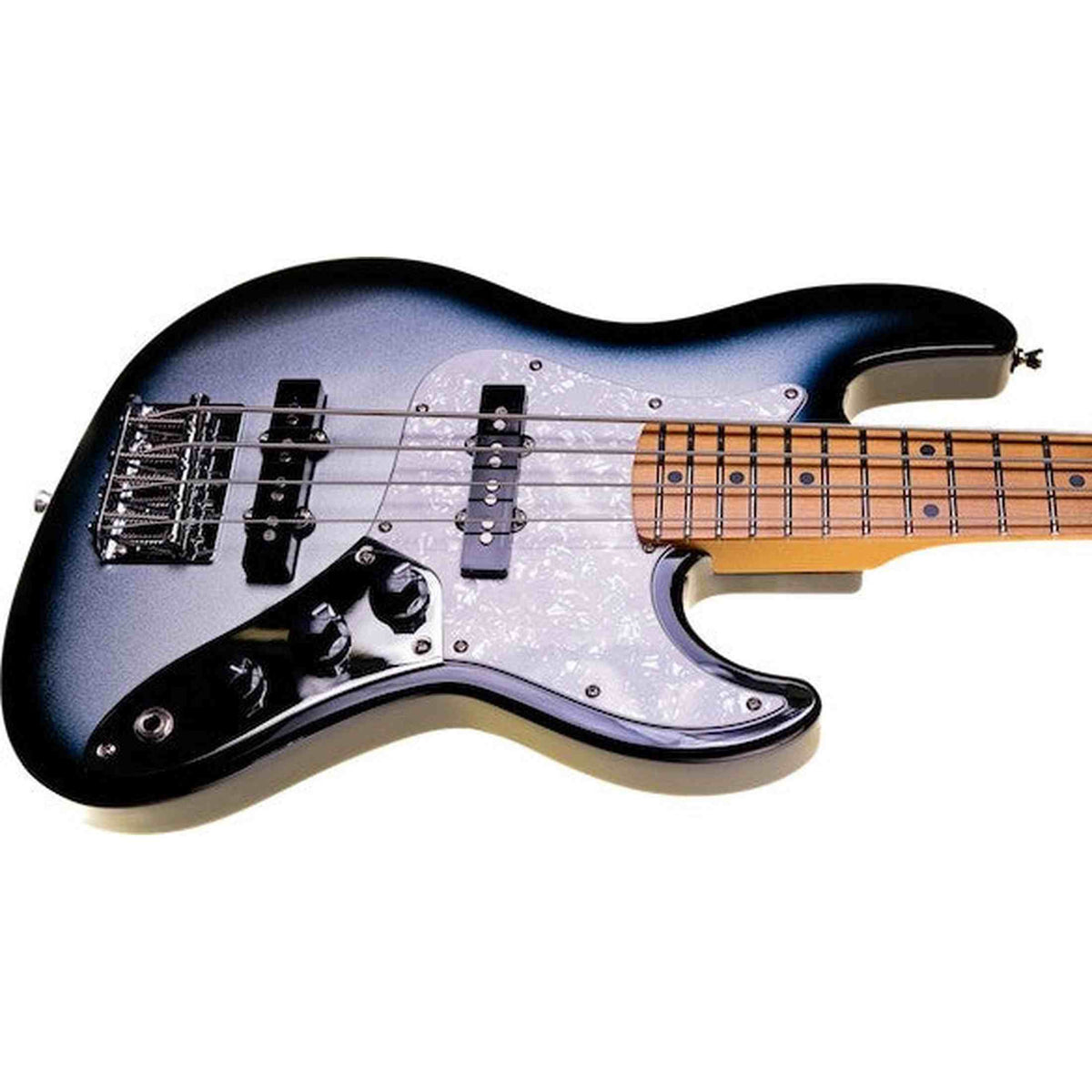 Flight Mini JB Bass Moonburst Elektrische Mini Bas Ukulele met Dual Pickups en 584 mm Mensuur