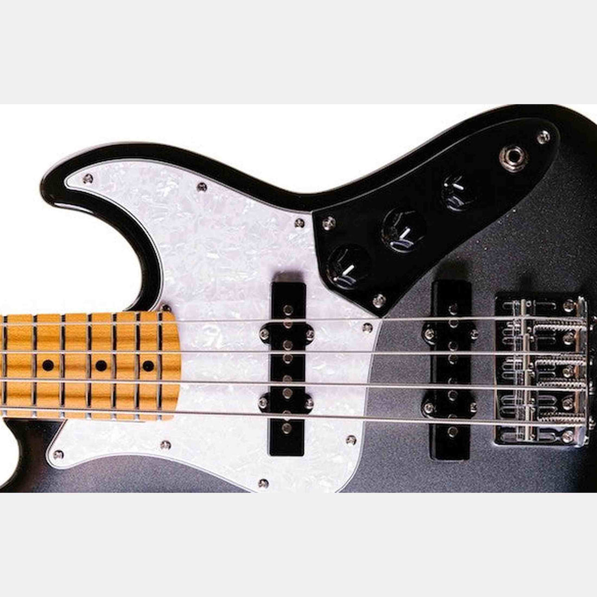 Flight Mini JB Bass Moonburst Elektrische Mini Bas Ukulele met Dual Pickups en 584 mm Mensuur
