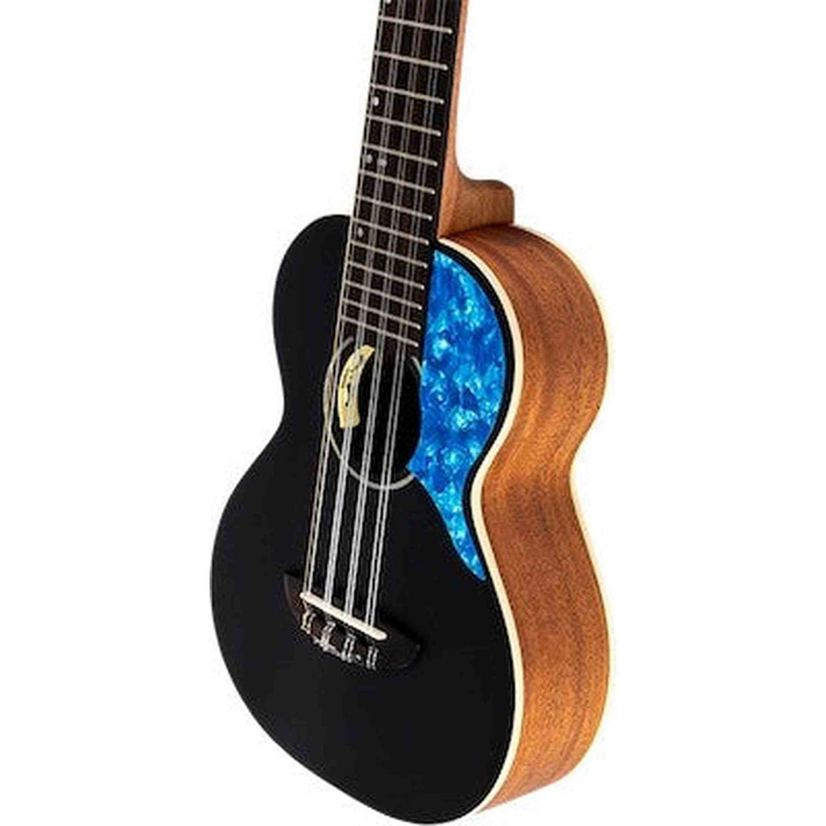 Flight Iris 8 Tenor EQ-A BK Elektrisch-Akoestische 8-String Tenor Ukulele met Solid Spruce Top en Mahogany Body