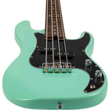 Flight Mini Bass Lite SFG Elektrische Mini Bas Ukulele Seafoam Green met Poplar Body en Alnico 5 Pickup
