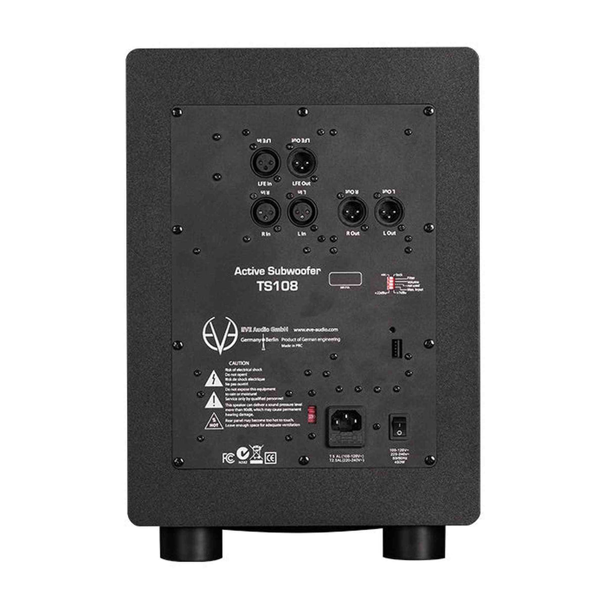 EVE Audio TS108 actieve subwoofer 8 inch 150W 33-300Hz 105 dB met DSP en afstandsbediening