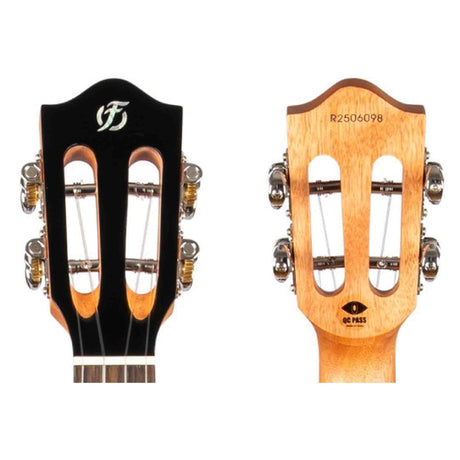 Flight Iris Tinta Concert TPP Ukulele met All Solid Mahogany Body, Rosewood Toets en Fluorocarbon Snaren, Transparent Purple
