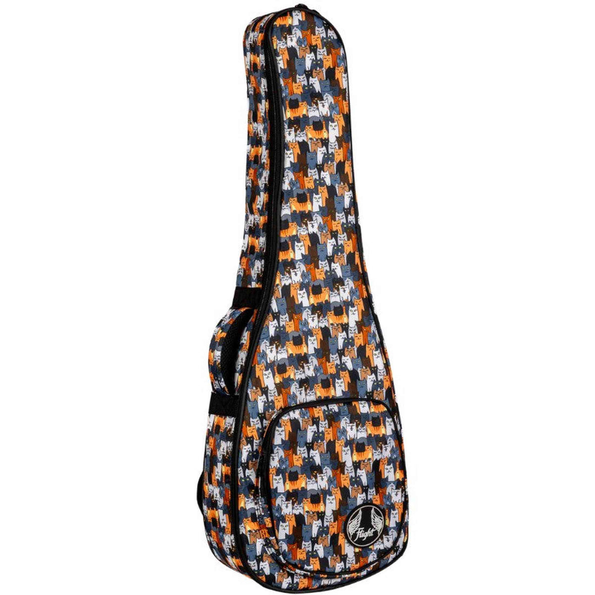 Flight FUB-T-CATS Gevoerde Gigbag voor Tenor Ukulele met Cats Design en Accessoirevak