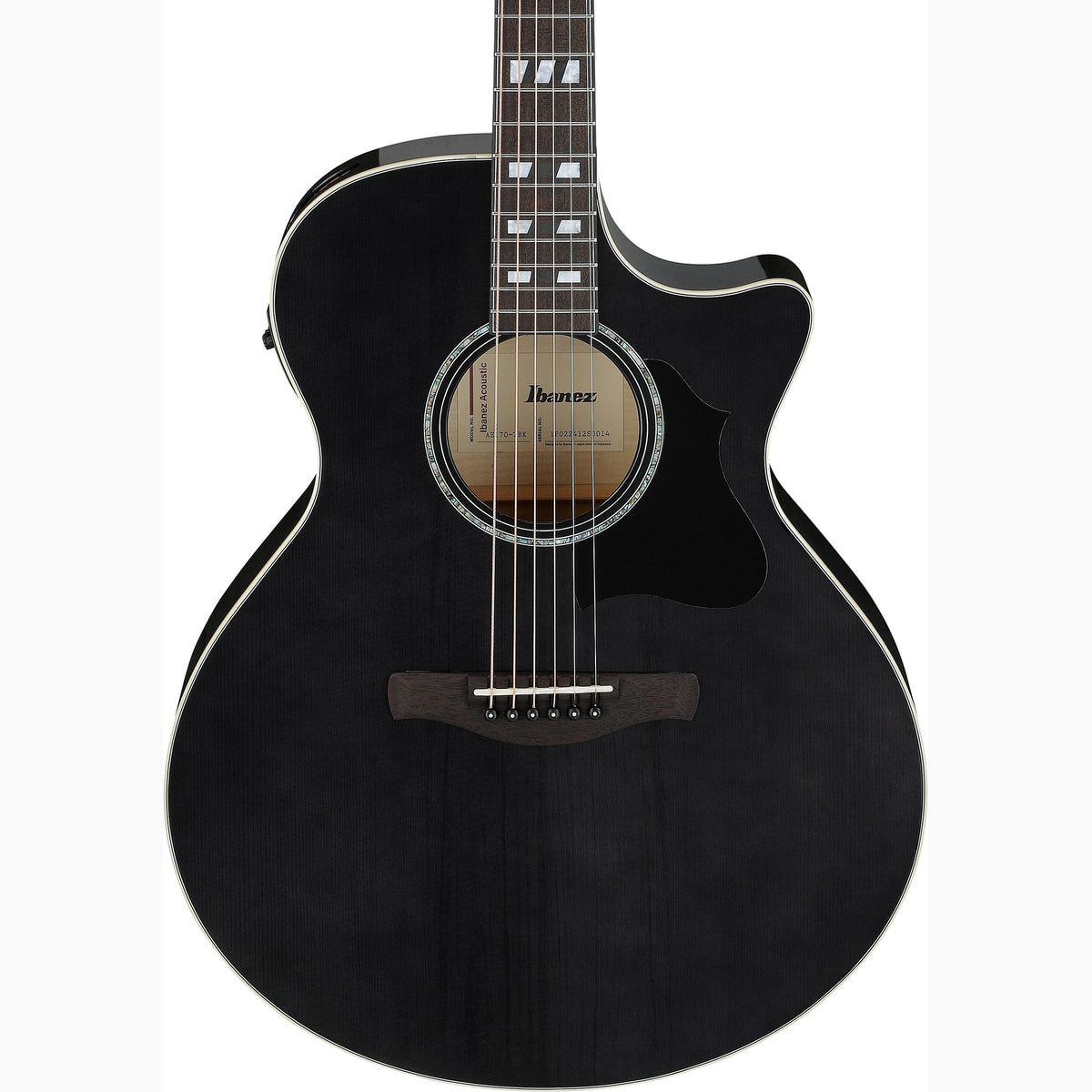 Ibanez AE170 TBK elektrisch akoestische westerngitaar Transparent Black