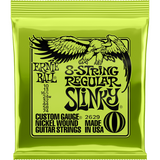Ernie Ball 2629 Regular Slinky elektrische gitaarsnaren 8-snarig 010-074