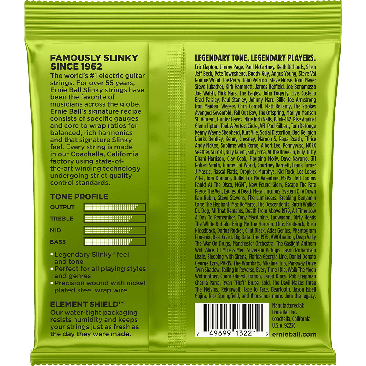 Ernie Ball 3221 Regular Slinky elektrische gitaarsnaren 3-pack 010-046