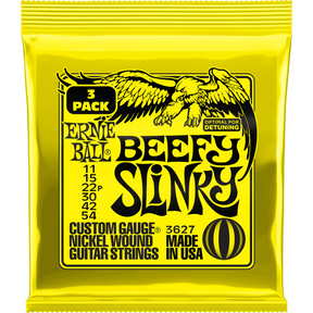 Ernie Ball 3627 Beefy Slinky elektrische gitaarsnaren 3-pack 011-054