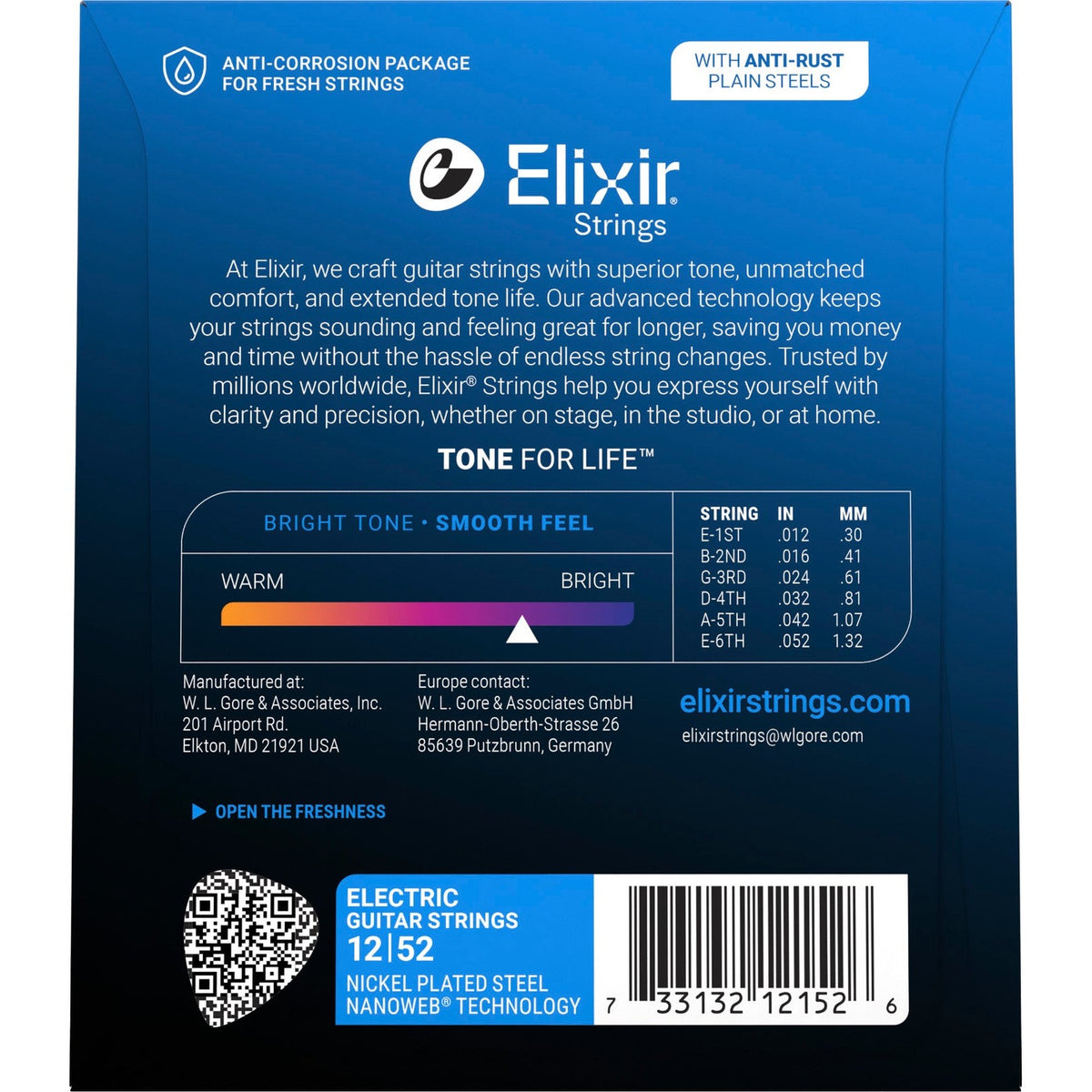Elixir 12152 Nanoweb elektrische gitaarsnaren Heavy 012-052