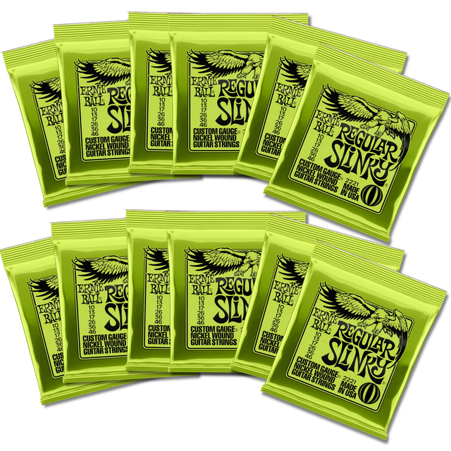 Ernie Ball 2221 Regular Slinky Bulk Set 12 Sets Elektrische Gitaarsnaren 010-046